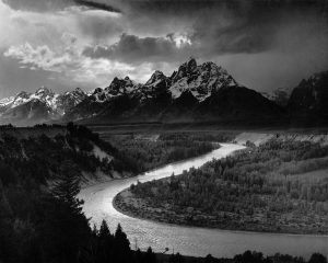 Fotografía de Ansel Adams: the tetons and the snake river