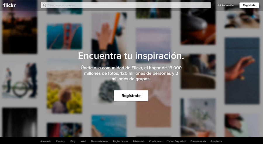 Plataforma inspiracion fotografia: Flickr