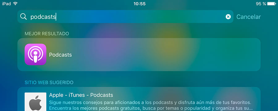 Dejar reseña en iphone e ipad, Podcasts, buscar app