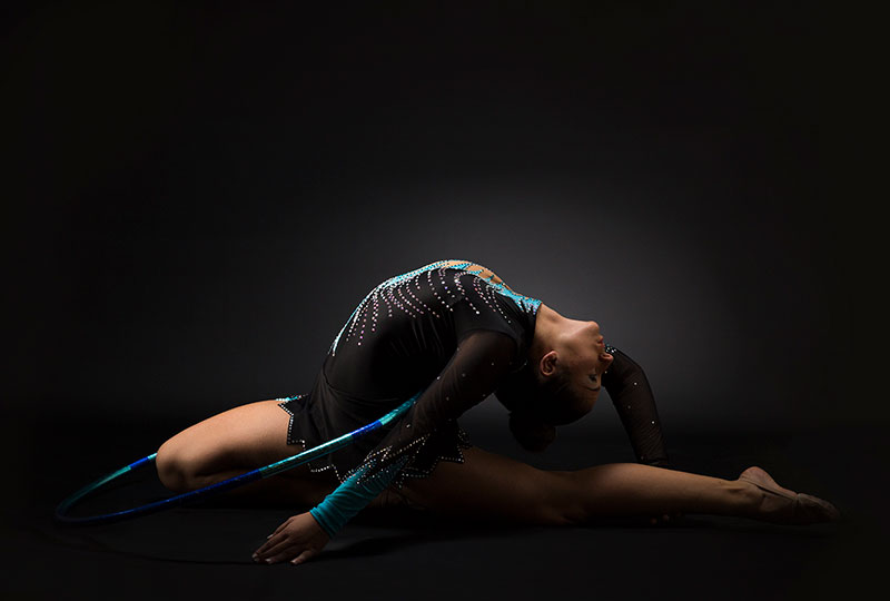 fotografía de estudio, bailarina danza rítmica
