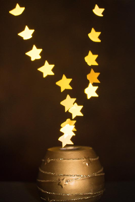 Fotografía bokeh forma estrella