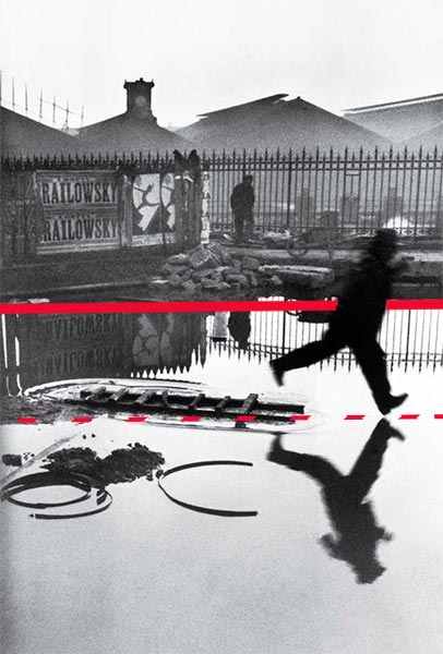 Simetrías en la foto de Cartier-Bresson: Plaza de Europa. Tras la estación de San Lázaro. París. Francia.