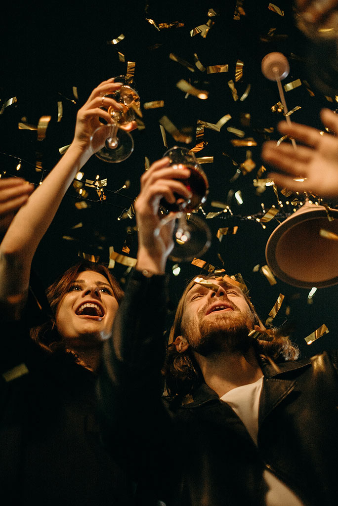 Foto celebración, brindis